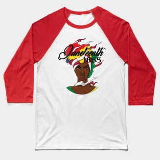 Juneteenth 1865 Black Woman Baseball T-Shirt